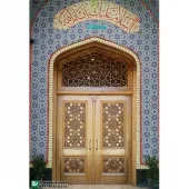 درب ورودی مسجد،نمازخانه واماکن مذهبی گره چینی چوبی سنتی